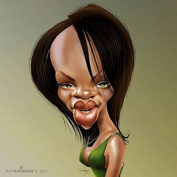 Caricaturas de famosos - Rihanna