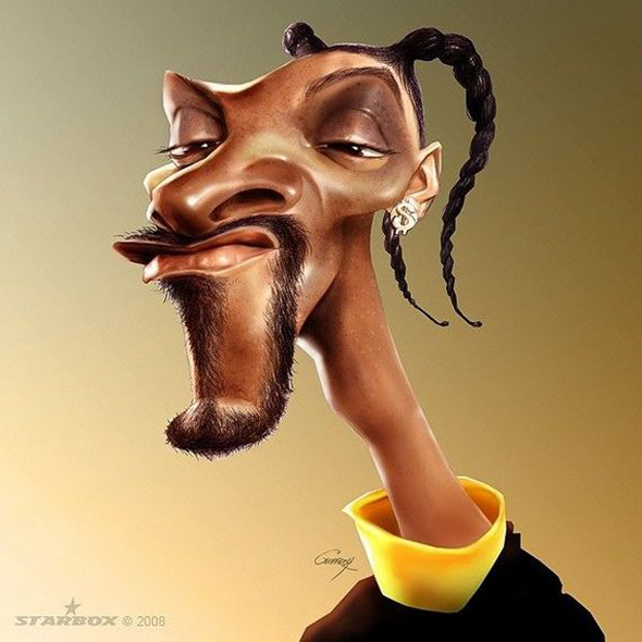 Caricaturas de famosos - Snoop Dog